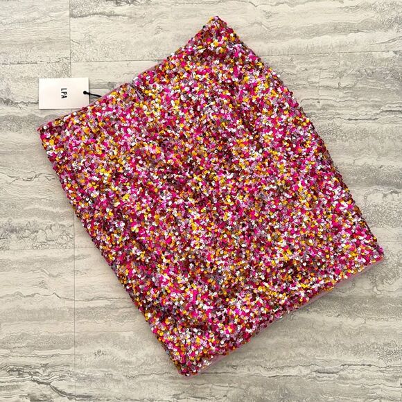 LPA Madeline Pink Sequin Skirt - Picture 6 of 7